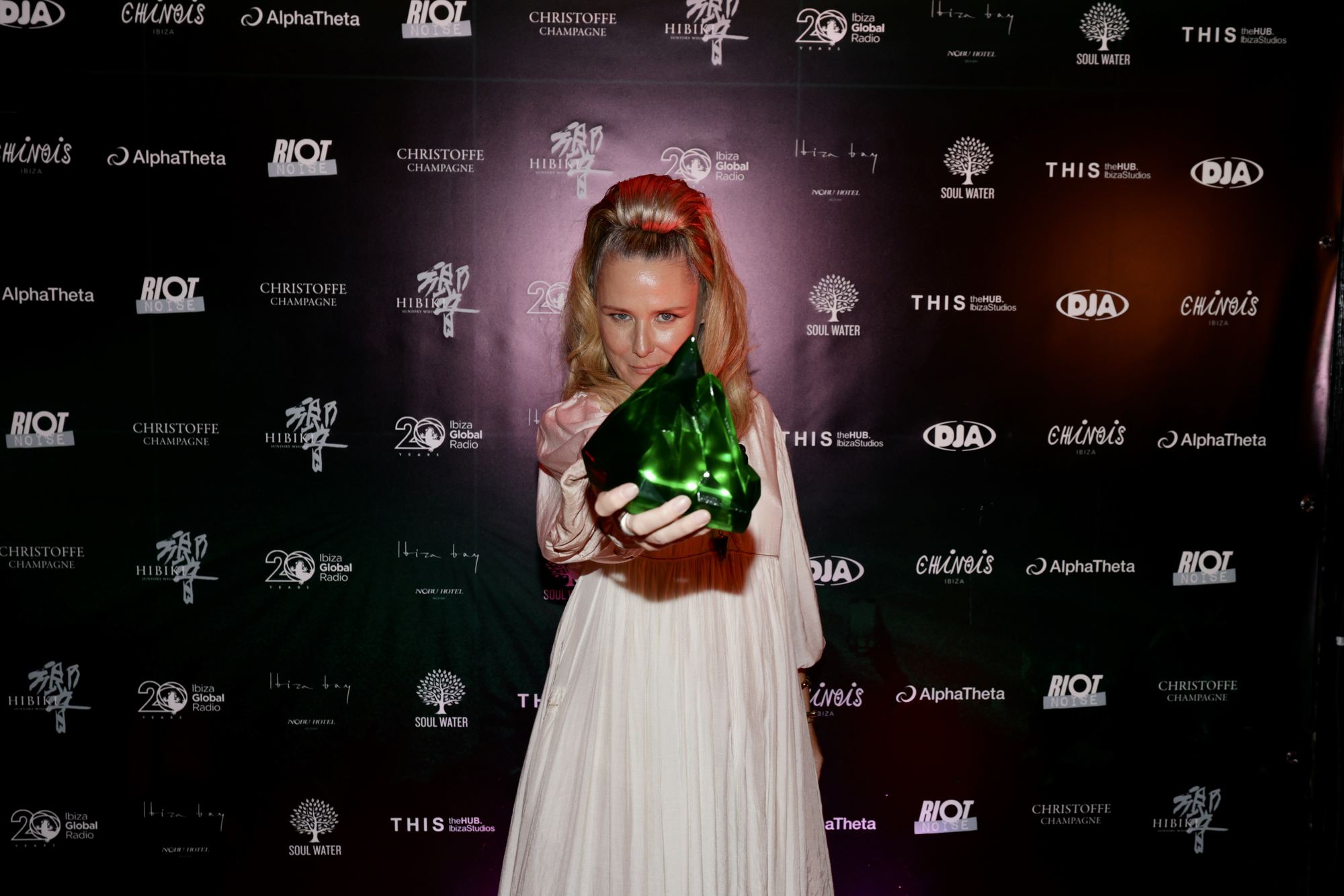 A winner on the DJ Awards red carpet