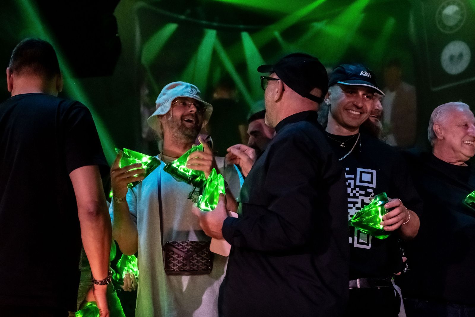 Winners on stage with their DJ Awards trophies